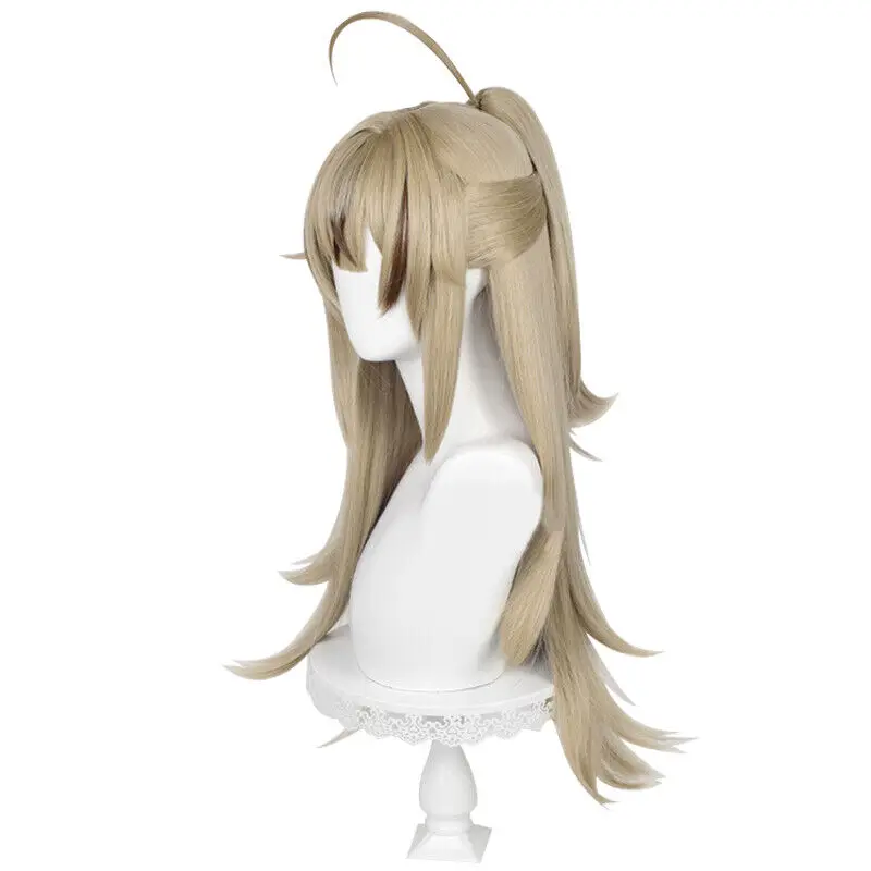 Genshin Impact Kirara-pelucas de Cosplay de 75cm para mujer, pelo sintético largo de color marrón claro