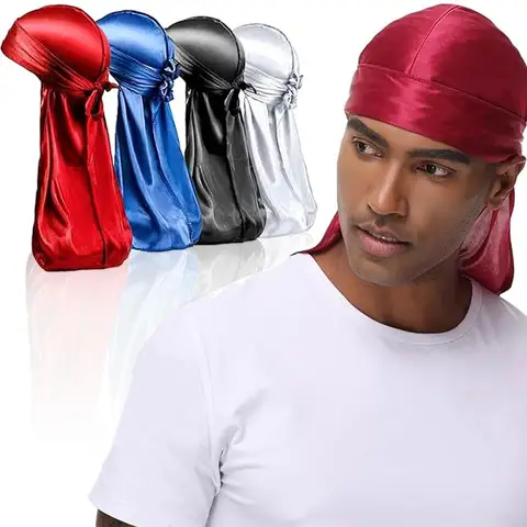 1-36Pcs 남성용 Doo Rag Durags 해적 모자 머리띠 실크 Durag Bandana Turban Hat 남성용 통기성 긴 꼬리 Best5 1-36Pcs 남성용 Doo Rag Durags 해적 모자 머리띠 실크 Durag Bandana Turban Hat 남성용 통기성 긴 꼬리 Best5