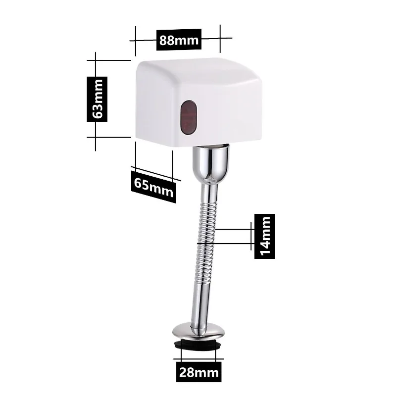 Surface-mounted automatic induction urinal flusher adjustable water volume