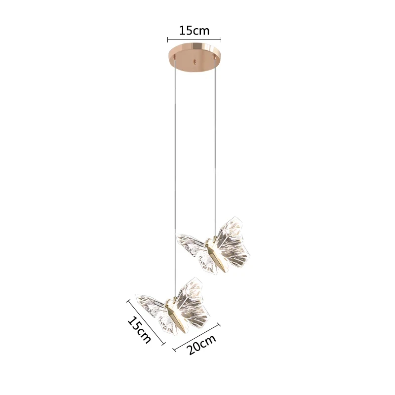 Kristallen vlinderlamp Scandinavische luxe kristallen trapkroonluchters voor hotellobby vlinder kunstverlichting decoratie