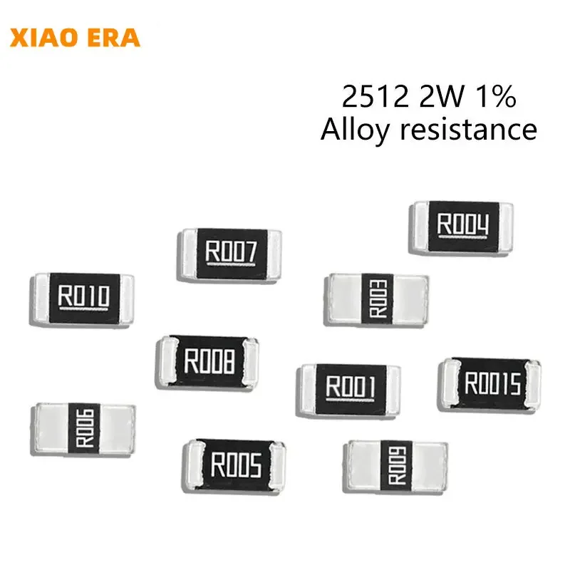 50Pcs 2512 3W SMD Alloy Resistors Set 1% Tolerance 0.002R 0.007R 0.012R 0.025R 0.1R 0.18R 0.22 Ohm Low Ohmic Chip Resistance Kit