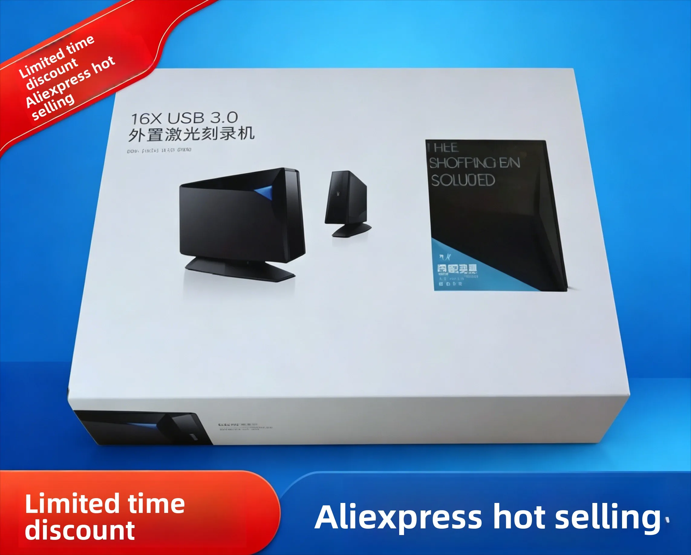 BW-16D1H-U External Blu-ray Burner, USB 3.0 Notebook Desktop BD DVD Drive
