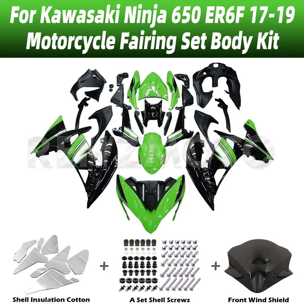 

New ABS For Kawasaki Ninja 650R ER6F 2017-2019 Motorcycle Bike Fairings Set Body Kit Bodywork Set Shell Injection K0617-101a