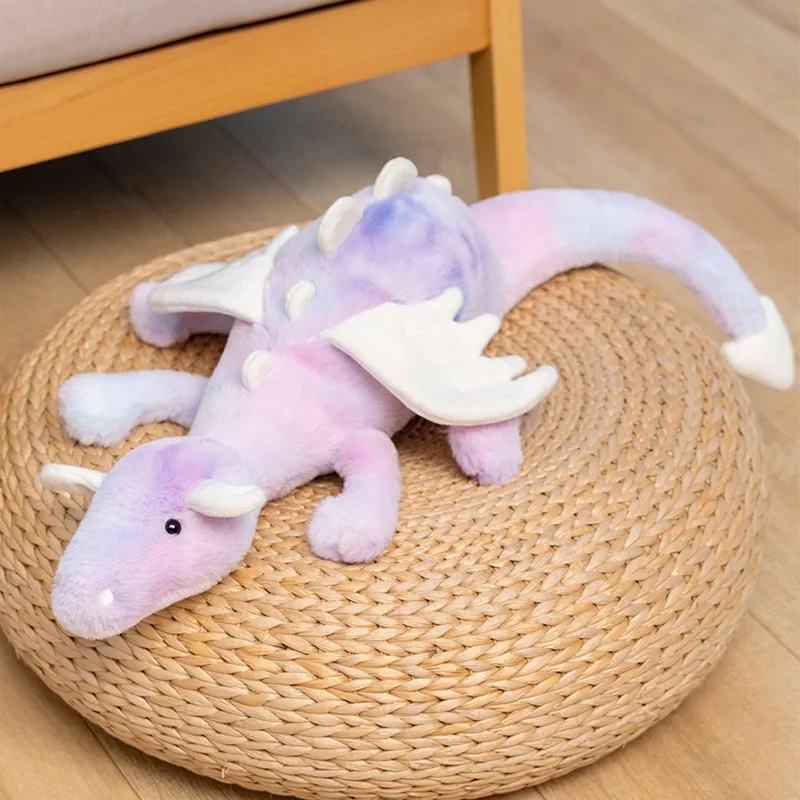 50-100cm Soft Plush Toy Little Snow Dragon Plush Dinosaur Stuffed Animal Flocked Soft Doll Toys For Kids Gifts