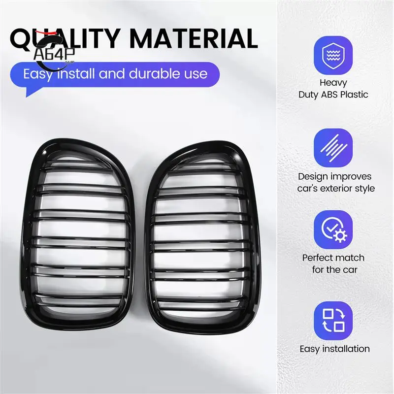 

A64P-Grill Grille Gloss Black Kidney Sport For BMW F01 F02 7-SERIES 730D 740D 750D