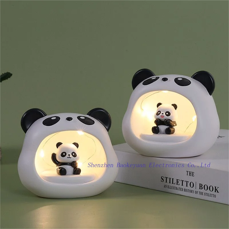 Criativo Cute Panda Night Light, Decoração Desktop