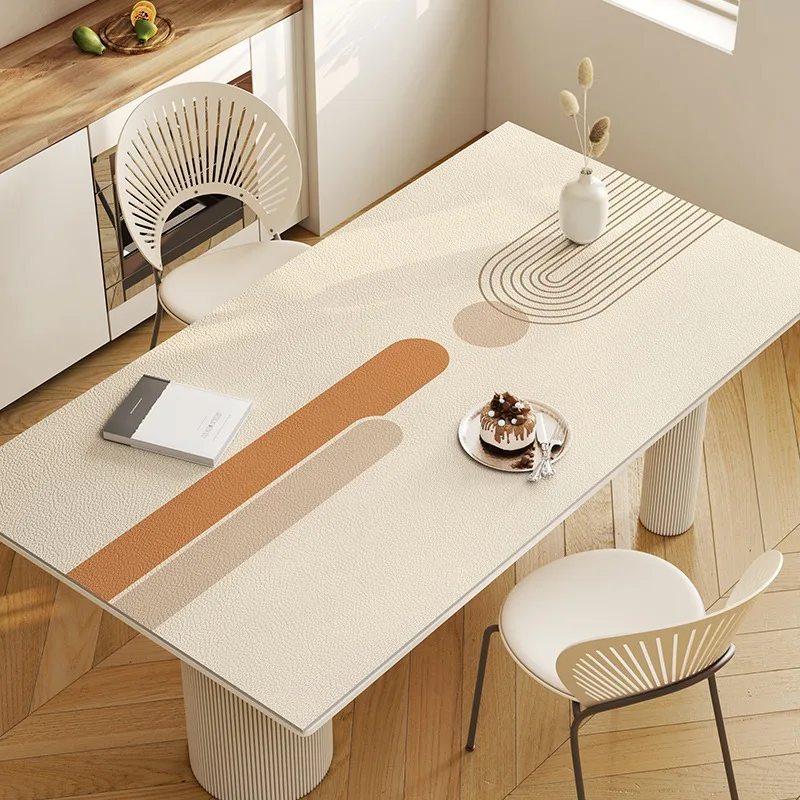 

Morandi Decorate Table Mats Waterproof No-wash Oil-proof PVC Coffee Table Mats Heat Insulation Anti-scalding Home TV Cabinet Mat