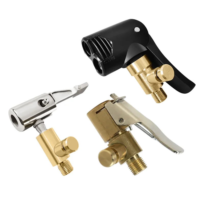 

Brass Portable Inflatable Pump Car Tire Air Chuck Inflator Pump Valve Connector Clip-on Adapter For Xiaomi Pump 1S