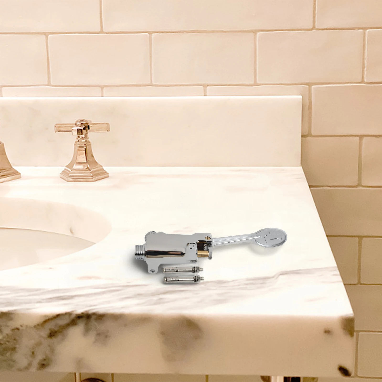 

Одиночный ножной клапан из нержавеющей стали 304, смеситель для раковины в ванной комнате, напольный педальный переключатель, медный смеситель для ванной комнаты, кран для отеля Peda