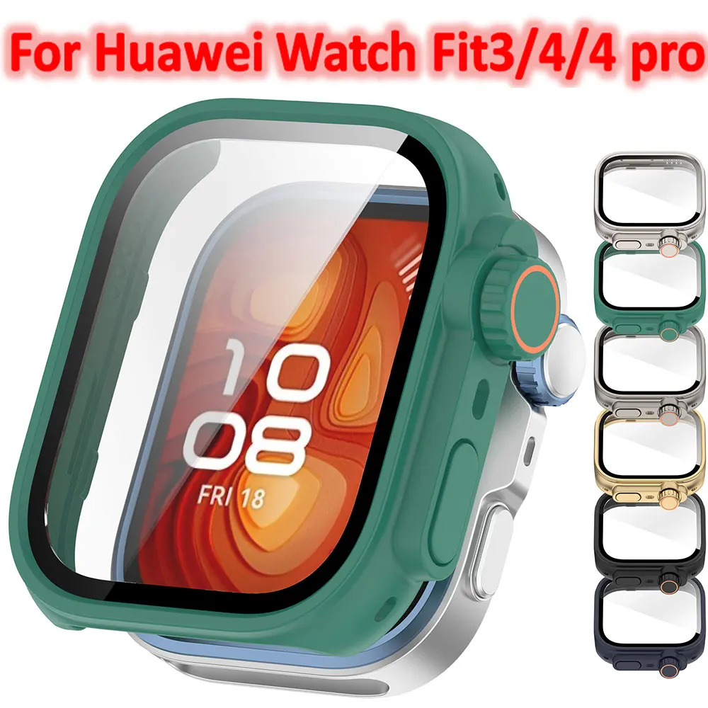 Change To Ultra Watch Case for Huawei Watch Fit 4Pro/4/3 Screen Protector Shell+Glass For Huawei Fit4 Pro/4/3 Upgrade to Ultra 2