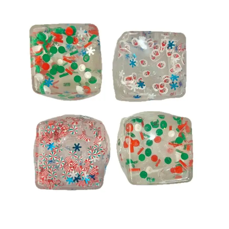 Jouet sensoriel série noël, 1 pièce, boules anti-Stress Taba, Cube, jouets à montée lente pour enfants et adultes, cadeau de relaxation