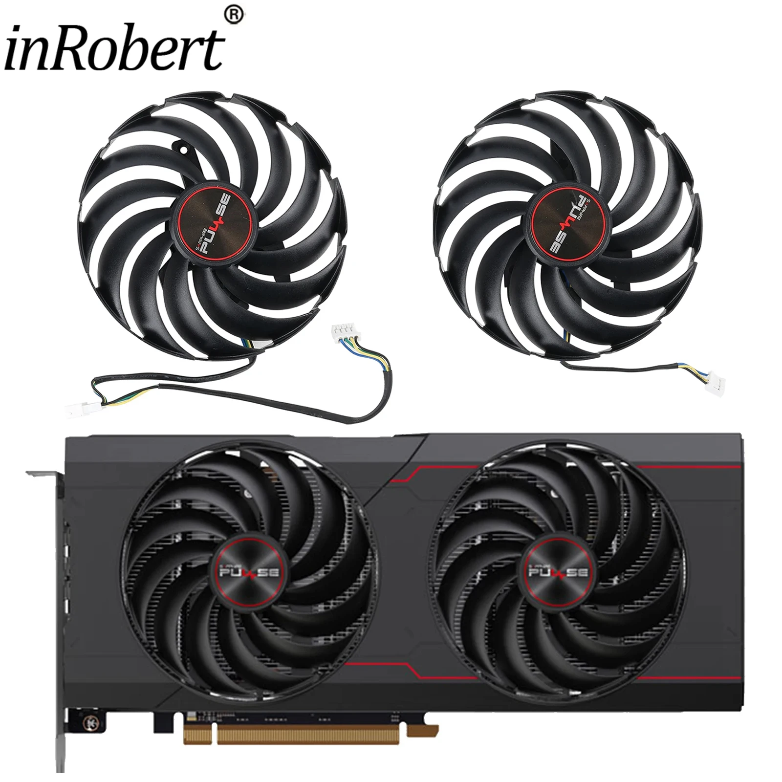 95mm FDC10U12D9-C Cooling fan for SAPPHIRE PULSE AMD Radeon RX 6700 Graphics Card Cooler fan with Case