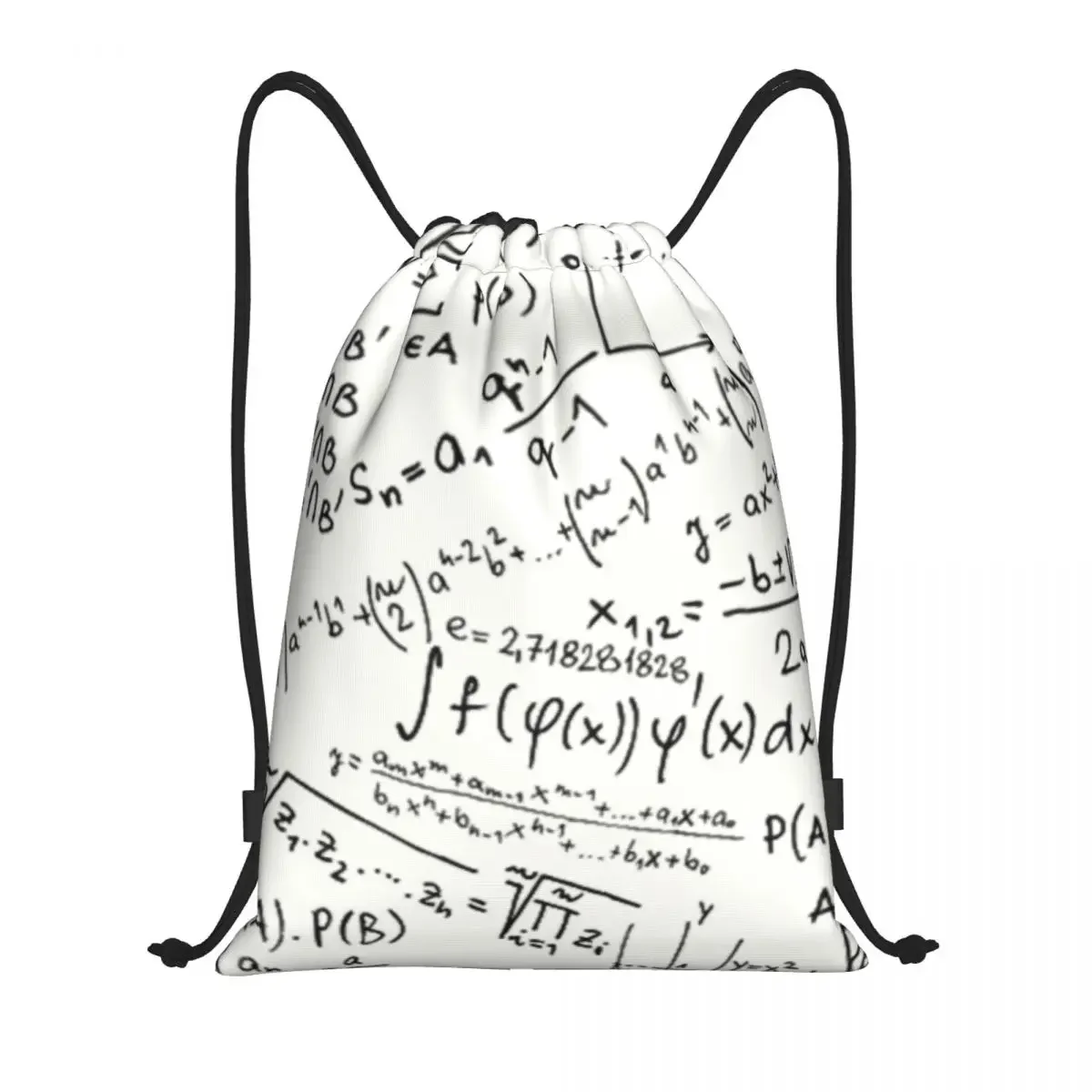 Custom Maths Formulas Drawstring Bags for Shopping Yoga Backpacks Women Men Geek Mathematics Physics Sports Gym Sackpack