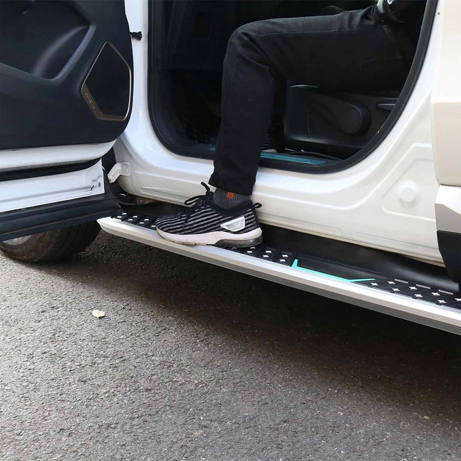 2PCS Aluminium Fixed Side Step Running Board Nerf Bar Pedal Step Bars Protector forNissan Patrol Armada Y62 2017-2023 2024