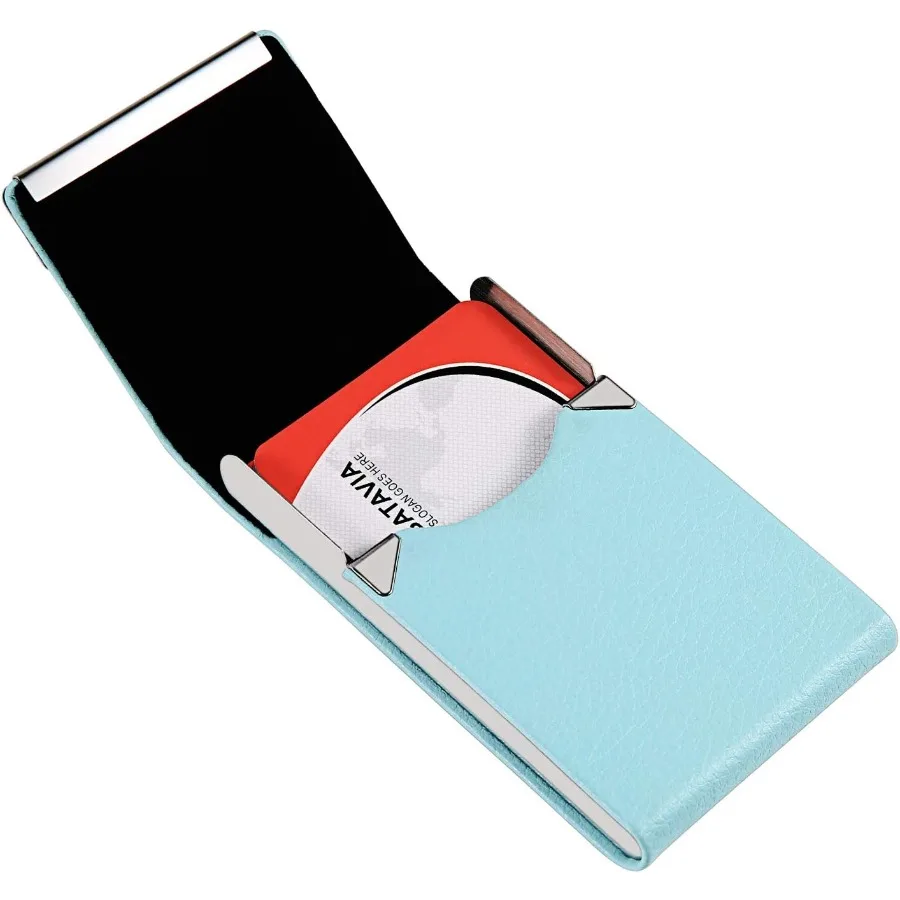 حافظة حامل بطاقات العمل من Professiol مصنوعة من جلد البولي يوريثان وحامل بطاقات معدني وحامل بطاقات العمل للرجال والنساء مع مغناطيسي #4