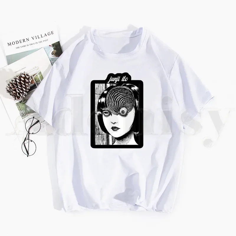 Japan Manga Junji Ito Tomie Shintaro Kago T Shirts Spring Tops Tees Men Women Short Sleeve Casual T Shirt Streetwear Funny