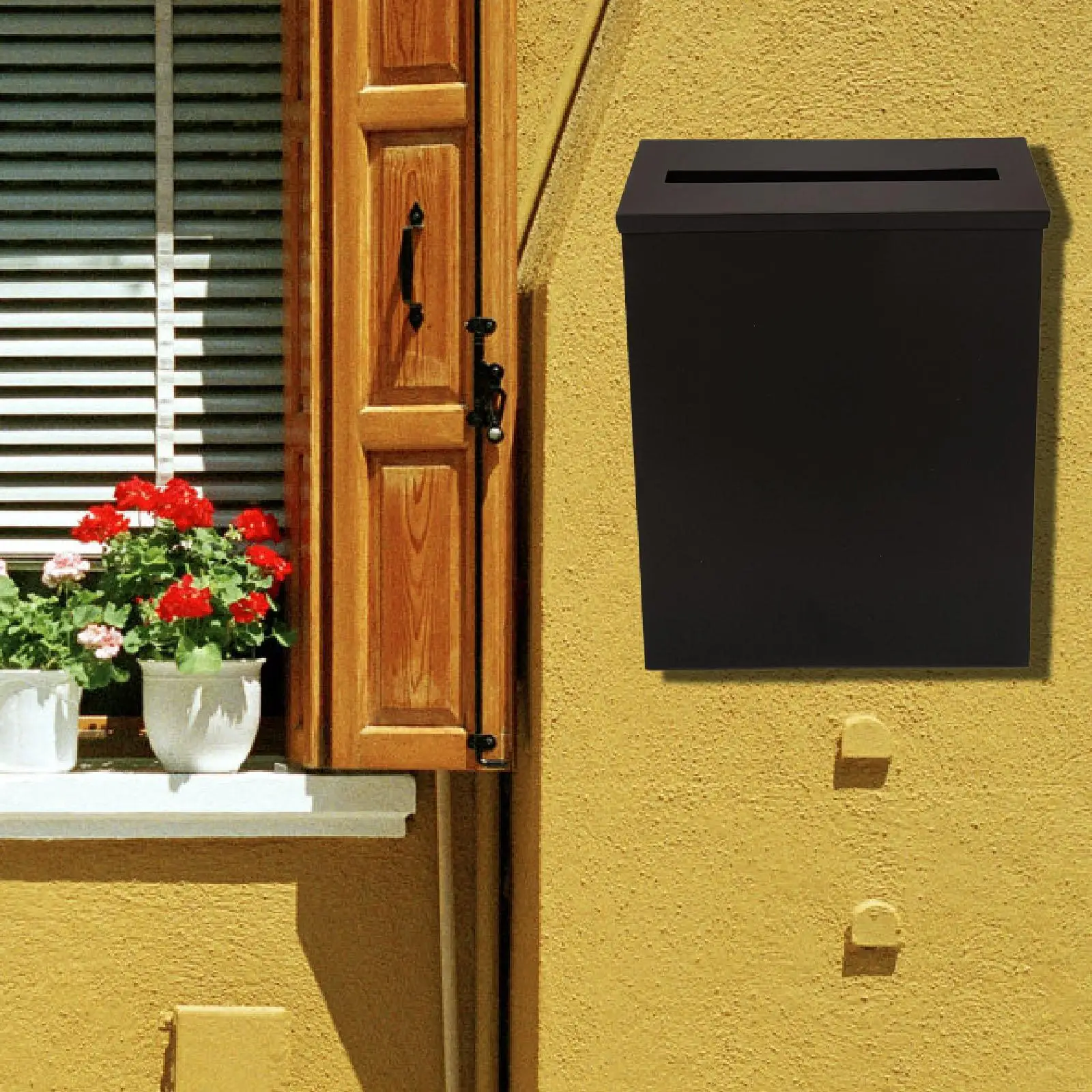 Wall Mount Mailbox Drop Box Vintage Style Convenient Decor Practical Post Letter Box Iron Postbox for Gate Indoor Front Door