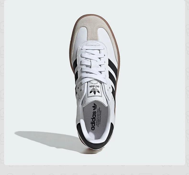Adidas JI1349 Ladies Classic Casual Trainers White Black Three Stripes Suede Leather Gum Sole Lightweight Street Walking  Sneake