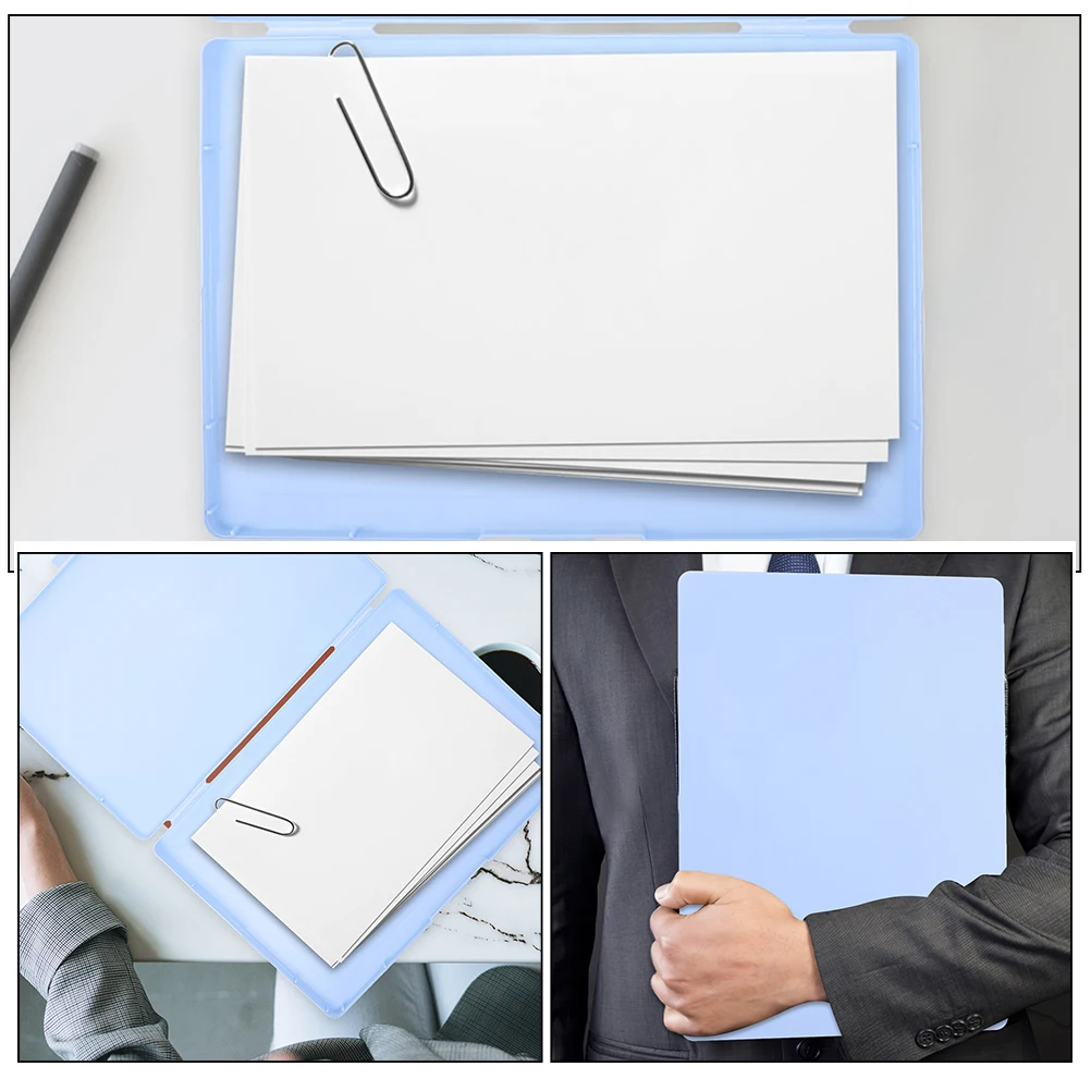 2pcs File Storage Box Document Certificate Card Coin Holder Plastic Office Home Stationery ganizer Photo Case Boxes