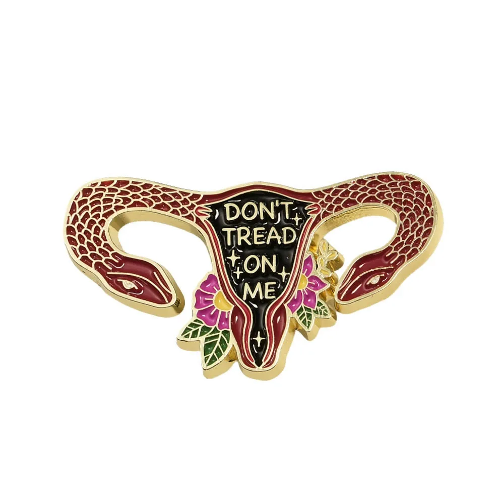 Grow A Pair of Ovaries Enamel Pin Women Uterus Feminist Badge Brooch