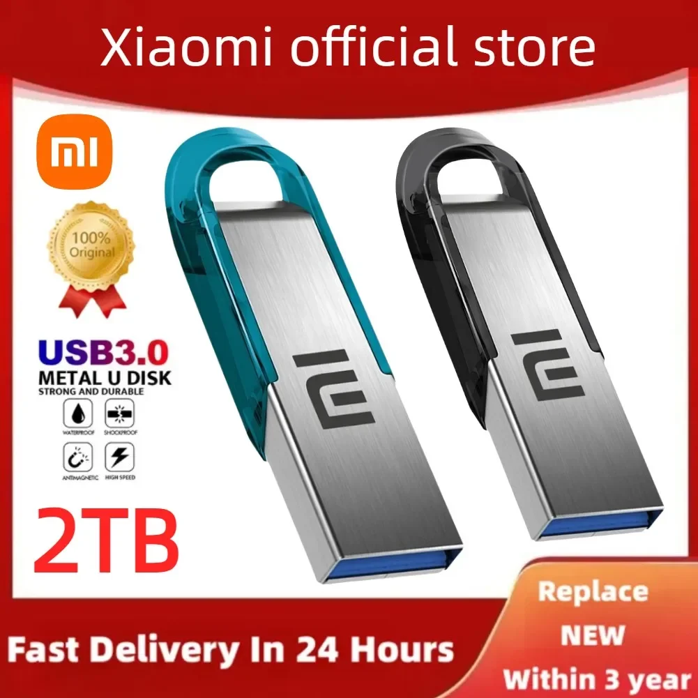 Xiaomi 2TB 3.0 Super Metal Usb Flash Drive 1TB Pen Drive High Speed Memory Stick 256GB 512GB U Disk Pendrive 3.0 Memoria Usb