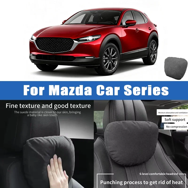 Top Quality Car Headrest Neck Support Seat Soft Neck Pillow Breathable For Mazda 3 6 CX3 CX5 CX7 CX9 MX5 Miata RX8 CX30 CX50