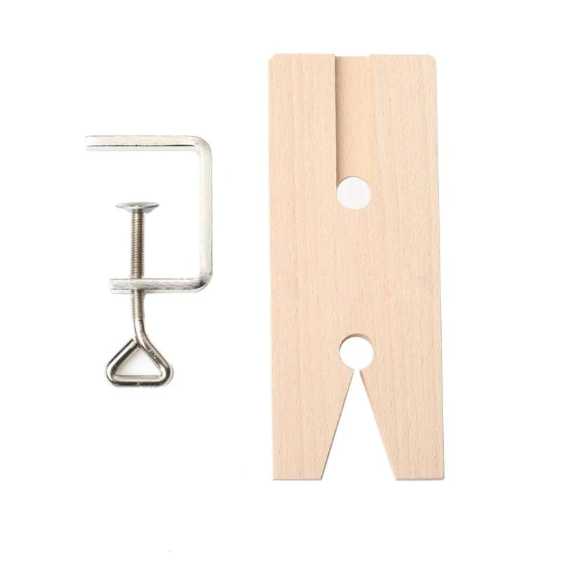 F42F Wooden Rings Clamp Table Plug Workbench Jewellers Manufacturing Processing Tools for Jewellery Making or DIY Crafts