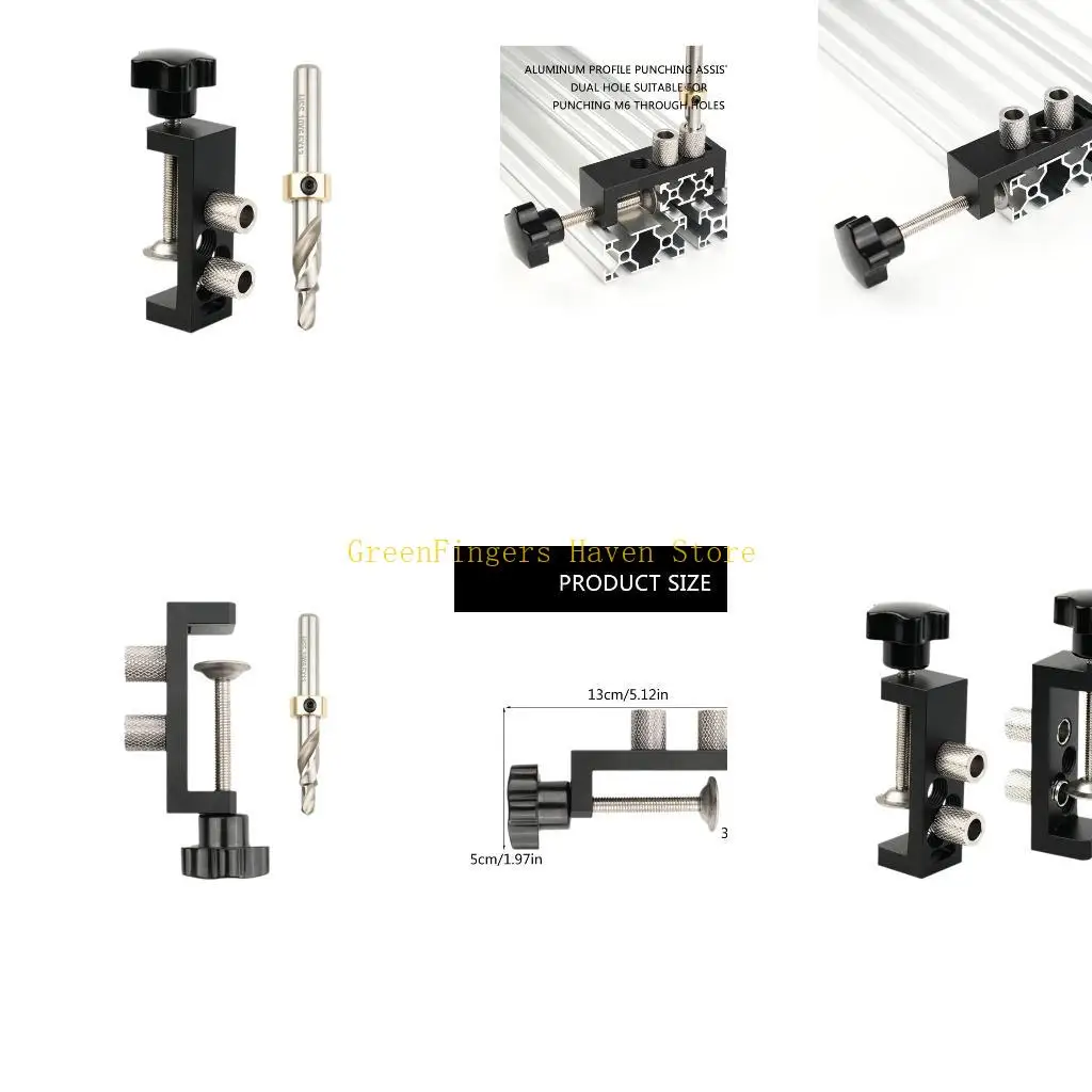 

F68D Professional Aluminum Punching Set for M6 Hole, Streamlines Woodworking