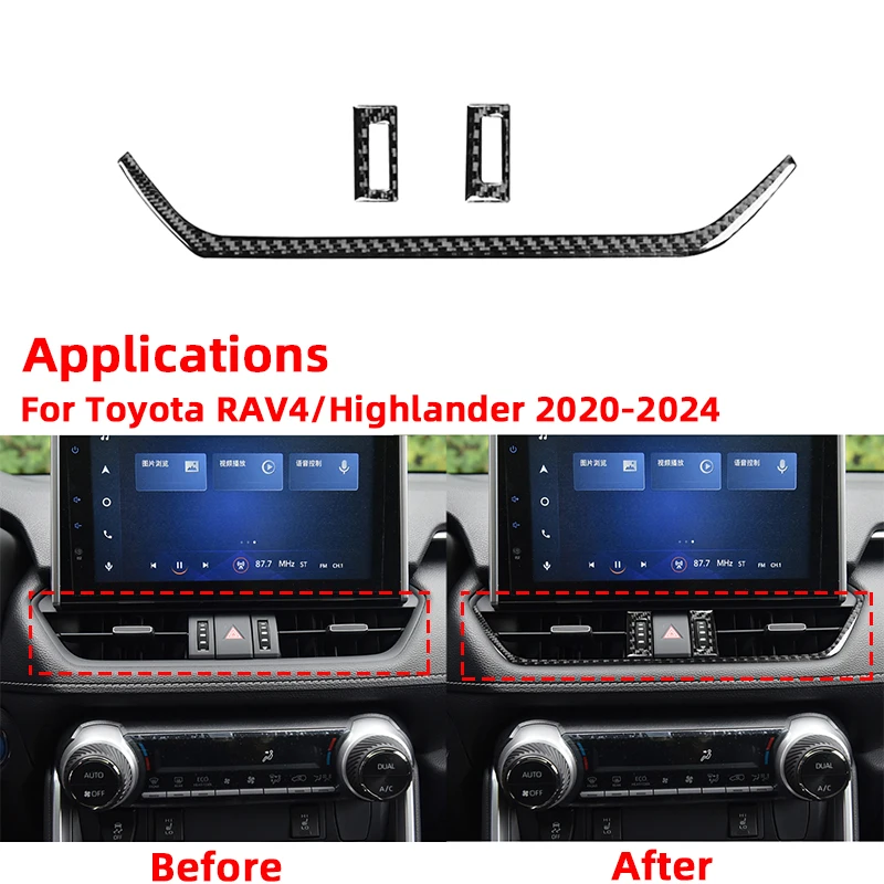 decorative-sticker-for-the-air-outlet-frame-of-the-car's-central-air-conditioning-system-for-toyota-rav4-highlander-2020-2024