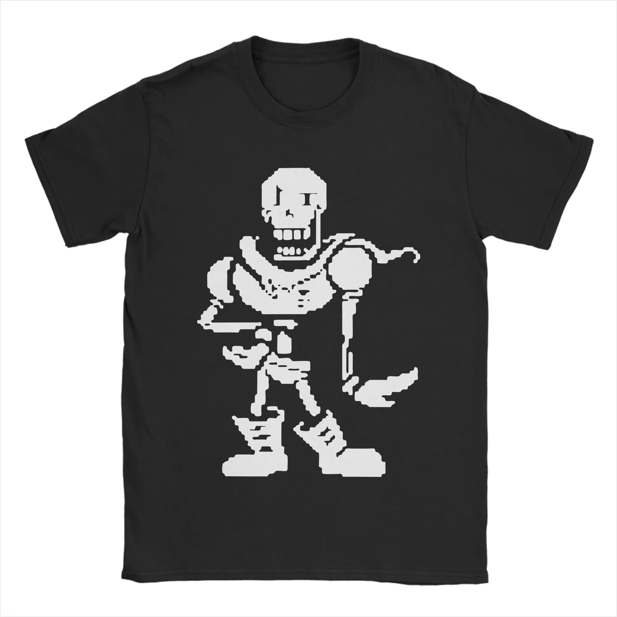 Papyrus Design Undertales T Shirt Pure Cotton Vintage T-Shirts Round Neck  Tee Shirt Short Sleeve Tops Graphic Printed