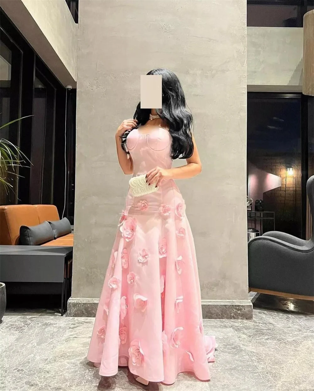 Customized Saudi Arabia Prom Dress Evening Strapless A-line Floor Length Skirts Draped Applique Handmade Flower 3D Bespoke Occa