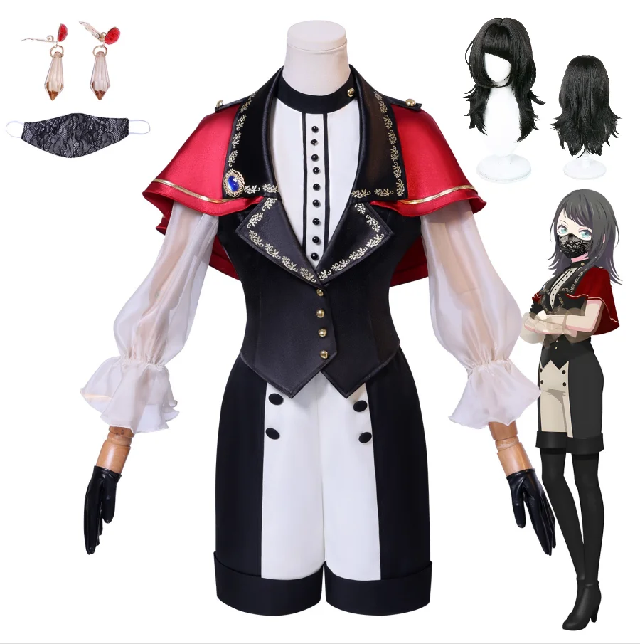 

BanG Dream!Anime Cosplay Umiri Yahata Ave Mujica Gothic Style Cape Pants Uniform Costume Halloween Christmas Party Customized