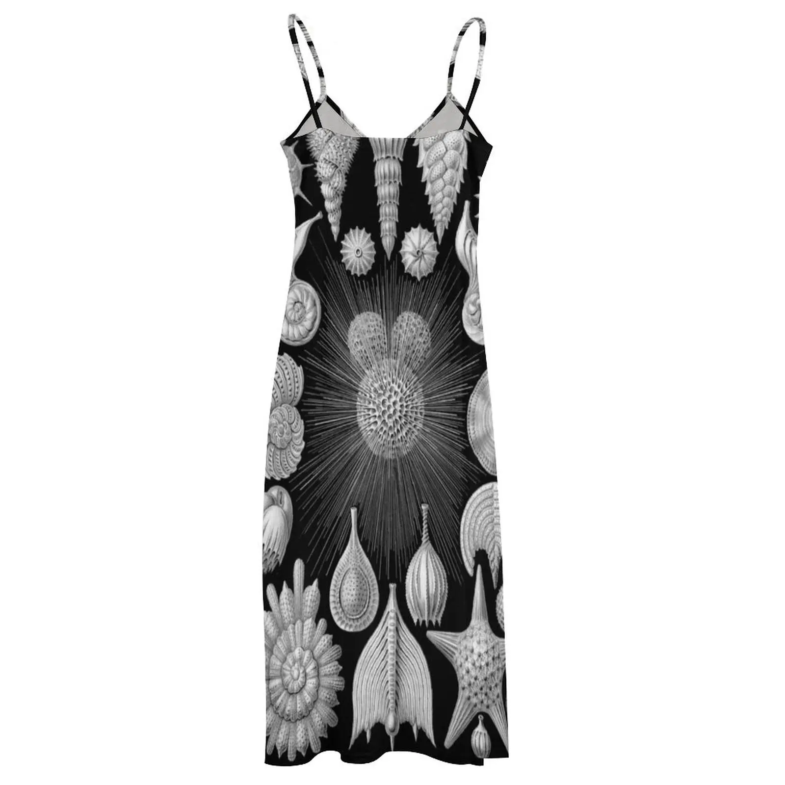 黒と白の貝殻デザインノースリーブドレスドレスパーティーイブニングエレガントな高級セレブ女性服ドレス