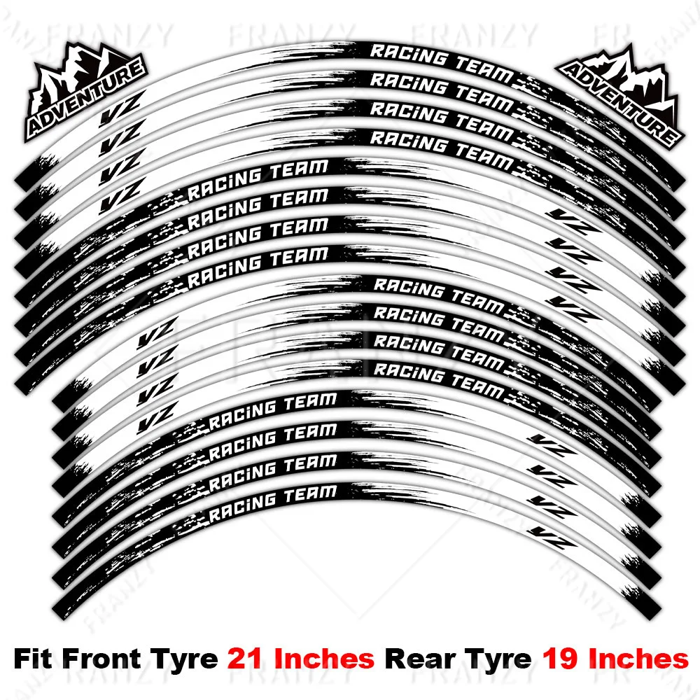 For YAMAHA YZ 125 125X 250 250X 250F 250FX 450F 450FX Reflective Motorcycle Accessories Wheel Sticker Rim Decals Stripe Tape