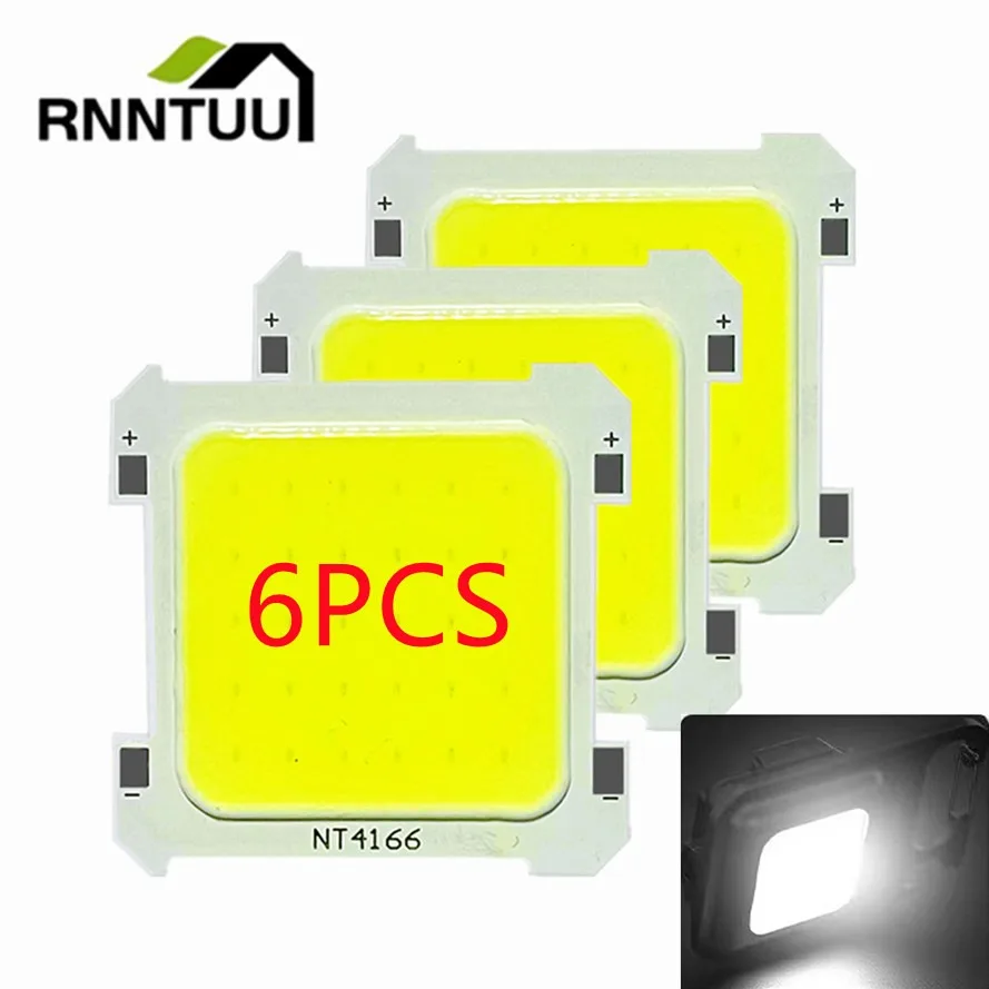 1/6PCS White Light High Power LED COB Integrated Chip High Brightness Spotlight Tube Light Portable Camping Light Accessories