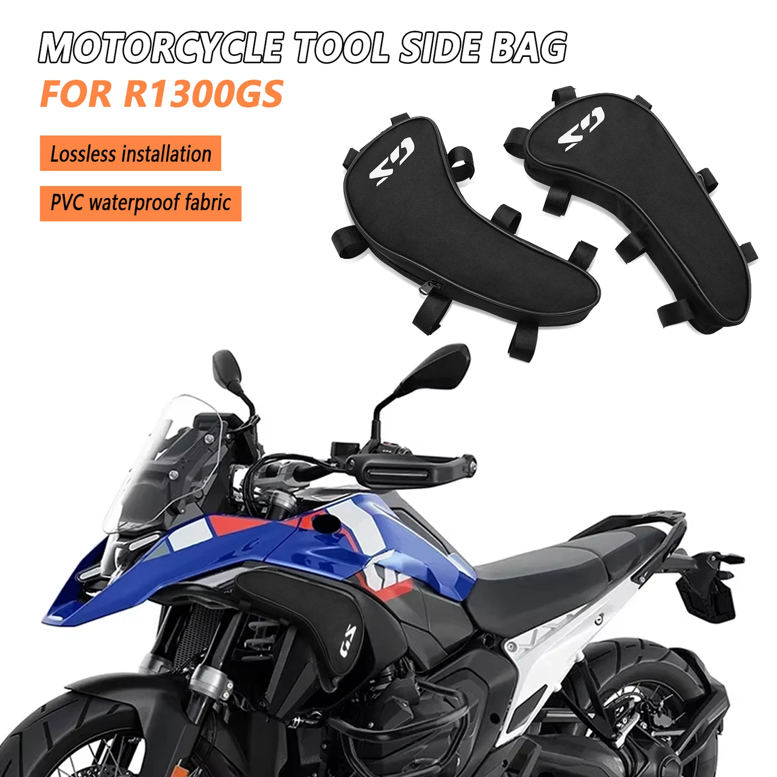

Motorcycle Accessories Side Bag Tool Bags Frame Bumper Rod Waterproof Storage Bag For BMW R 1300 GS R1300 GS R1300GS