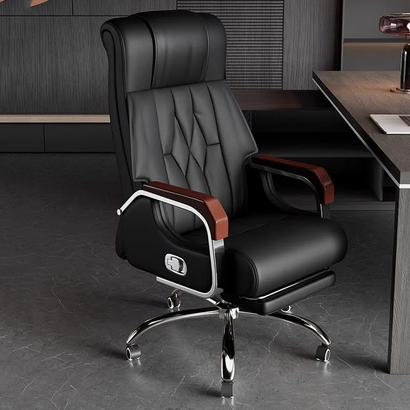 Leather Emperor Camp Office Chair Dresser Low Relaxing Cute Computer Arm Office Chair Nordic Silla Oficina Library Furniture