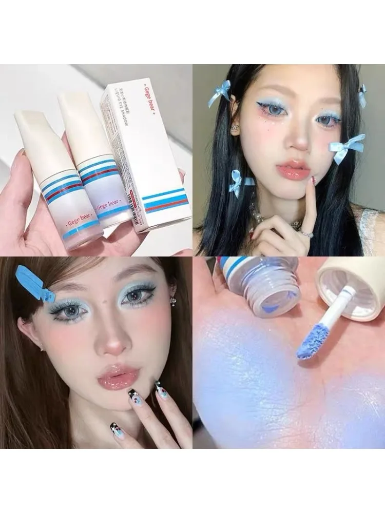 Ins – fard à paupières liquide bleu, vaporeux, scintillant, en forme de larme, longue durée, scintillant, Intense, sans bavures, maquillage, cosmétiques pour femmes