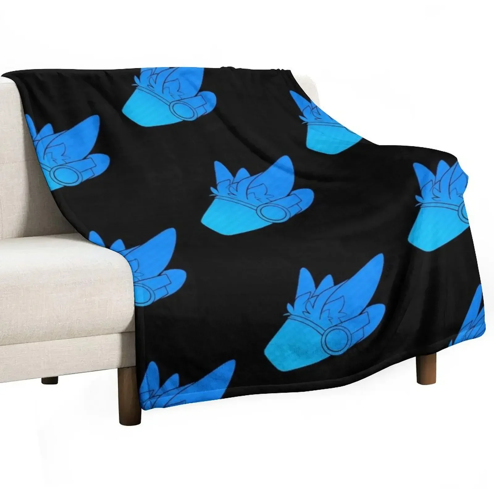 Neo Wallpaper - Protogen Head Throw Blanket Moving Beach Blankets