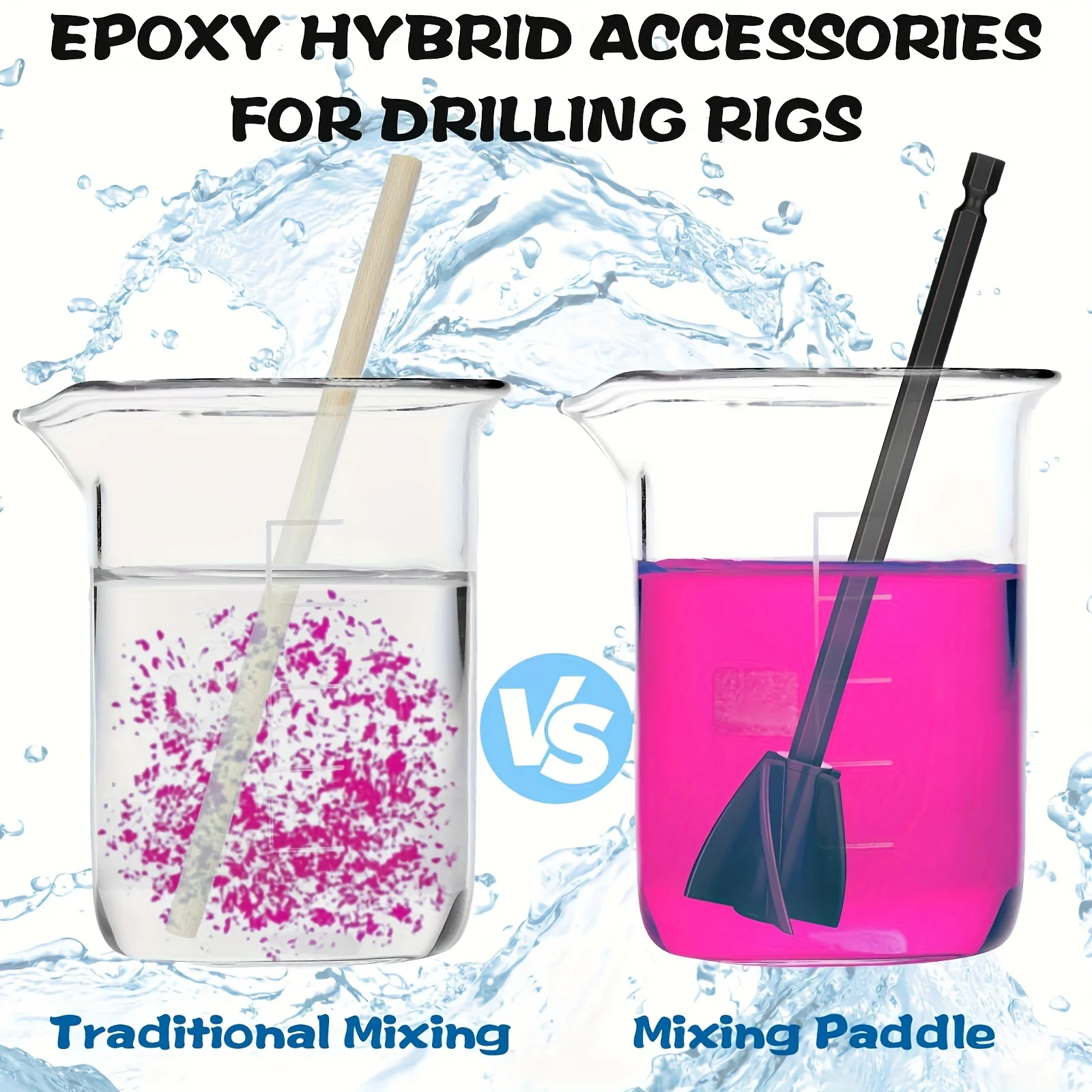Epoxy Resin Stirring Rods Small Mixing Sticks Non Stick Easy Clean Comfort Grip Plastic Stirrers for Resin Paint Ceramic Glaze