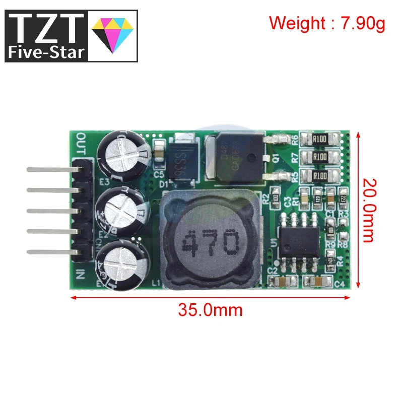 Ultra-Kompaktes DC-DC-Boost-Modul DC 2,7V-15V auf 9V 12V 15V 19V 2A Step-Up-Leistungsmodul für DIY-Solarladegerät Lithiumbatterie – Detail 2