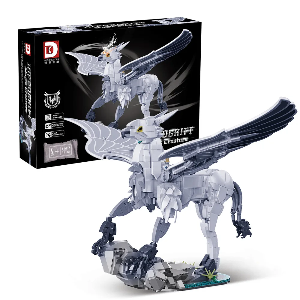 Magic World Buckbeak-bouwstenen met versnellingen Transmission-STEM Creatieve diermodelstenen Compatibel met Lego voor kinderen