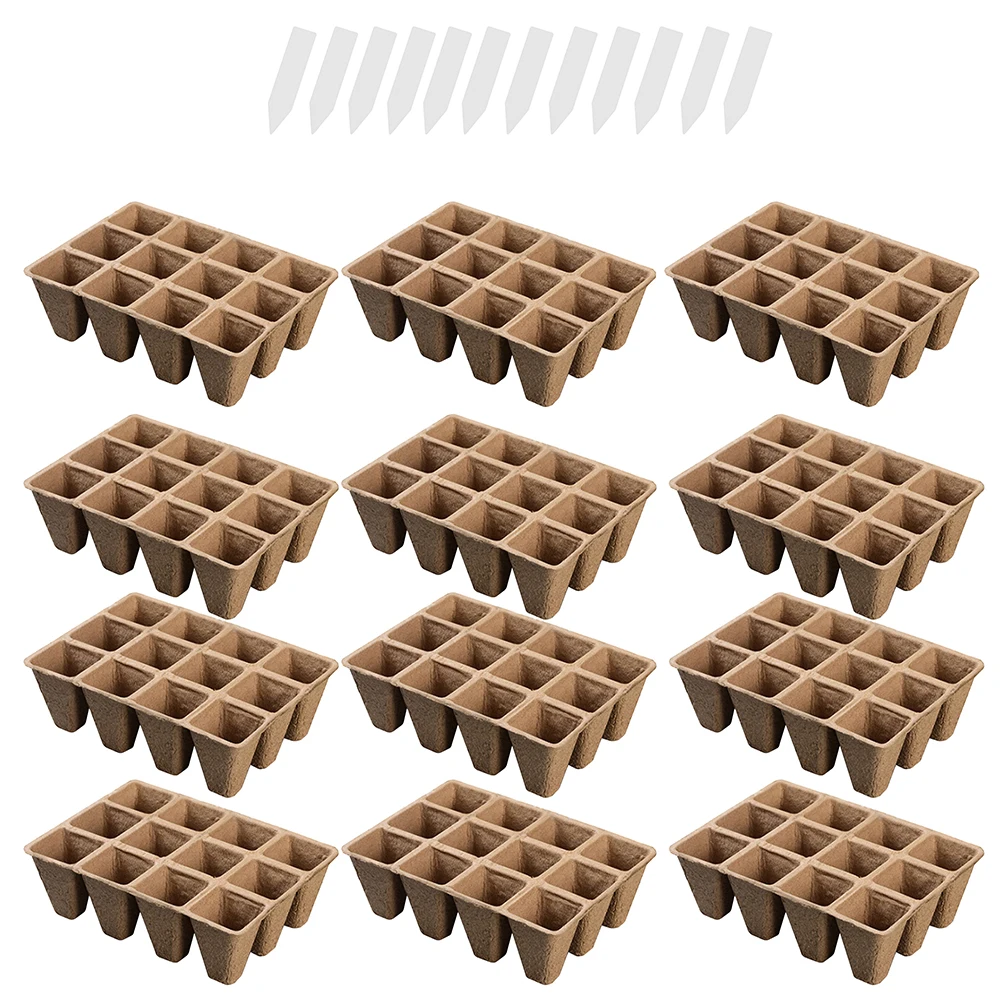 

Biodegradable Plant Starter Tray Paper Pulp Eco Flower Pots Nursery Pot Planting Case Seedling Trays For Grass Roses Wild