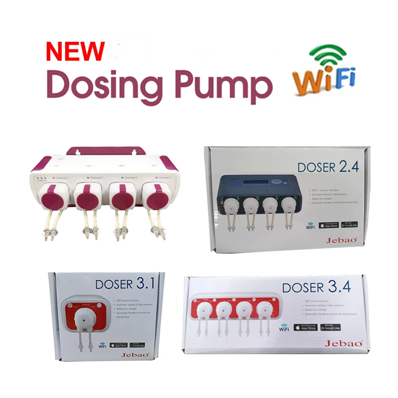 2021 Jebao WIFI Dosing Pump Titration System Aquarium Automatic Titration Pump Plus Liquid Pump Doser 3.4 2.4 3.1 MD4.4