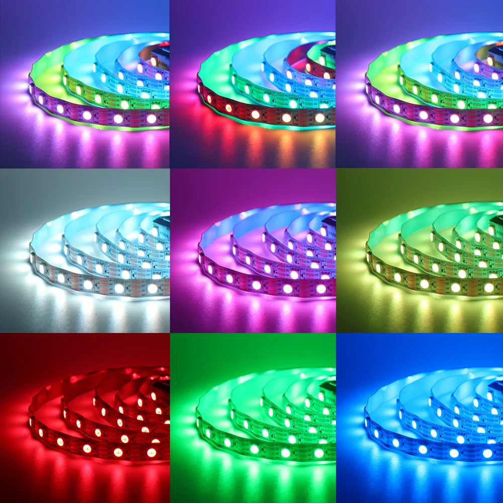 WS2813 WS2815 RGB LED Pixel Strips Individually Addressable 30/60/144Leds/M Dream Color Smart Tape Light IP30/65/67 DC5V DC12V