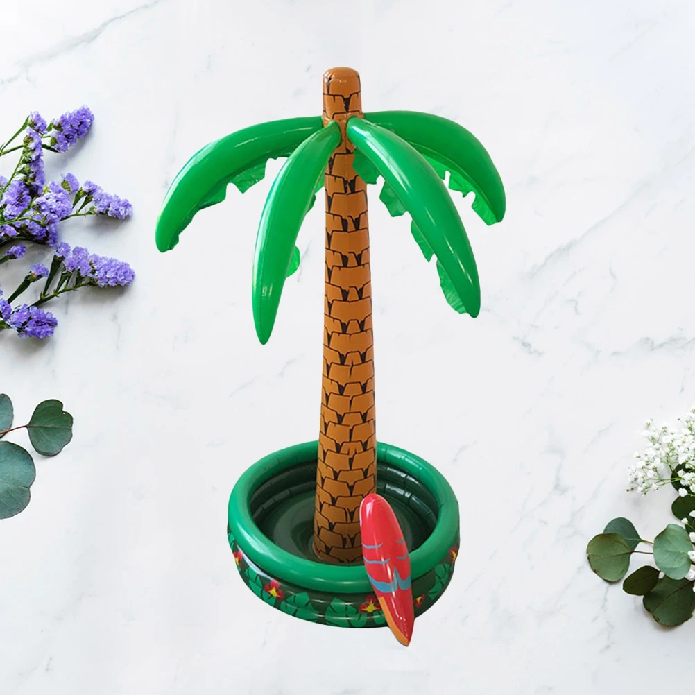 

Pvc Inflatable Coconut Tree Ice Bucket Foldable Lightweight Portable Decor For Outdoor Camping Travel Home Use Multi-Functional