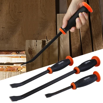 Wytrzymały łom przemysłowy, zagęszczony łom z kątową końcówką, ochronny uchwyt młotka do podnoszenia i wścibskiego