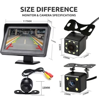Easy Installation 4.3Inch or Rear View Camera Monitor Screen Reversing Camera for Car Parking Parking System Camera for Vehicle 6