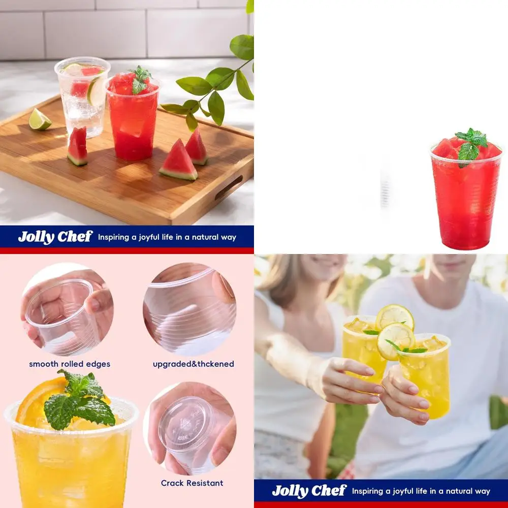 

120 штук прозрачных пластиковых стаканчиков объемом 9 унций, одноразовые маленькие стаканы для холодных напитков и вечеринок