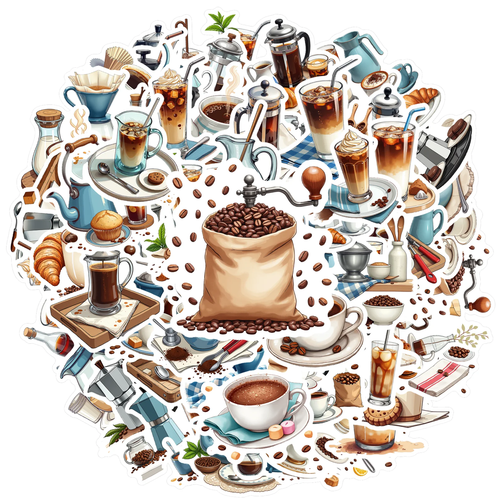 

35-150 шт. теплые наклейки для напитков, уютные наклейки для напитков, сделай сам, канцелярские наклейки для DIY, телефона, гитары, ноутбука, чемодана